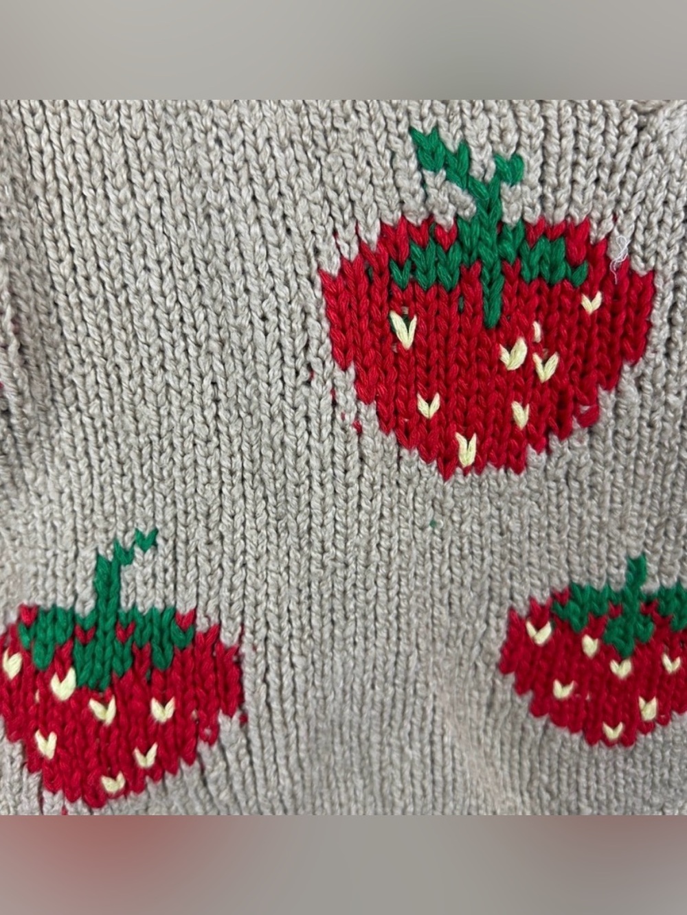 FREE PEOPLE Strawberry Jam Crop Top XS Puff Sleeve Knit Boho - Picture 11 of 16